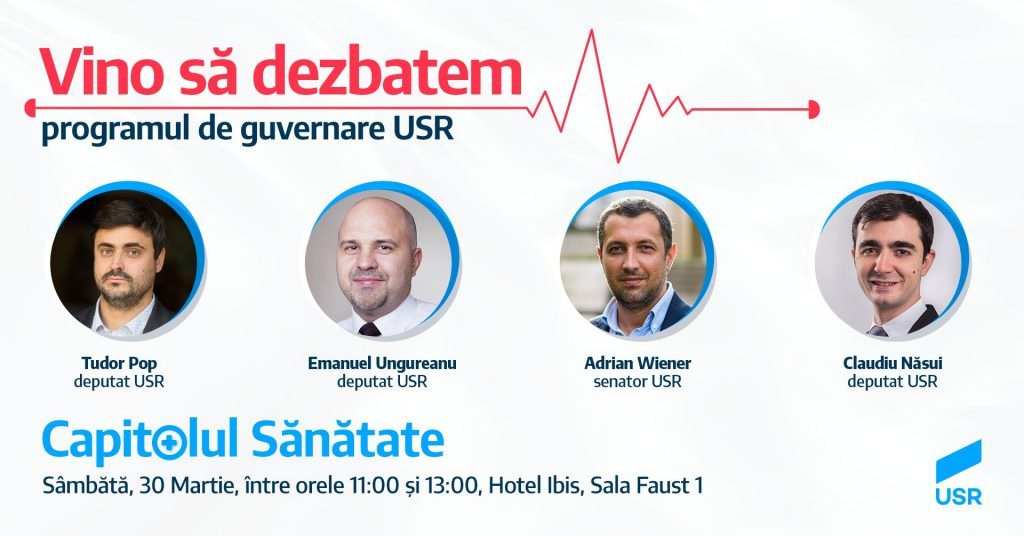 Sibienii invitați să dezbată programul de guvernare pe sănătate cu parlamentarii USR