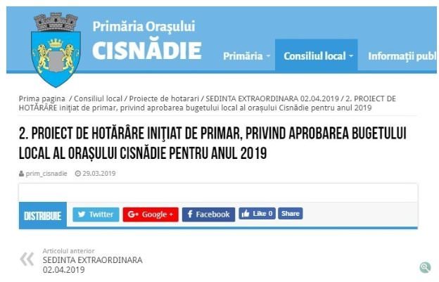 USR Cisnădie vine cu dovezi: „Informațiile despre Primărie și buget nu sunt fake-news”