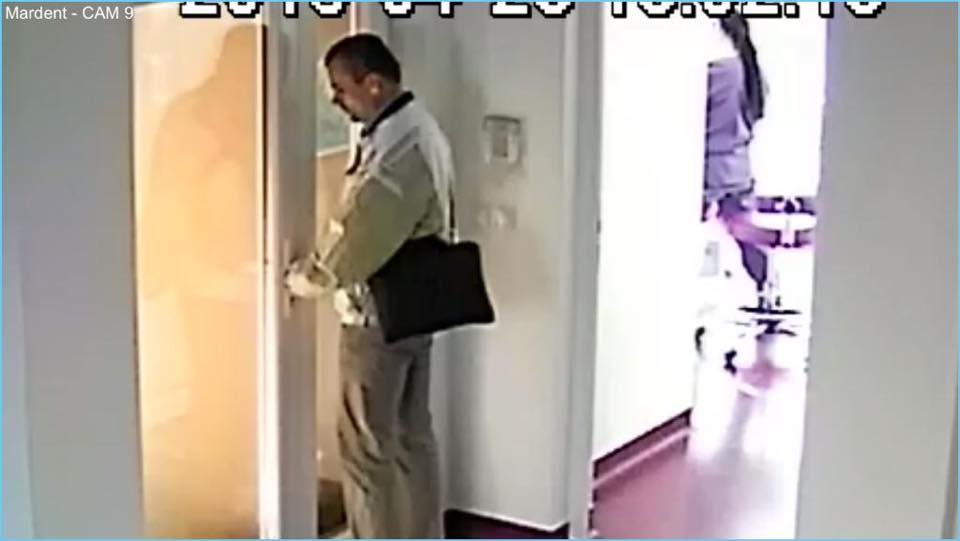 update video foto - hoț la furat într-un cabinet stomatologic din sibiu. a luat banii dintr-o geantă a medicului