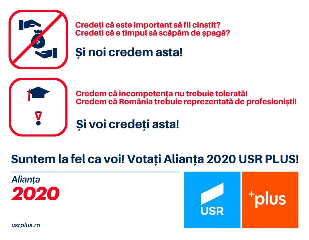 alianța 2020 usr plus: fără hoție ajungem departe