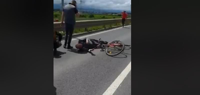 video biciclist accidentat grav la ieșire din sibiu înspre agnita