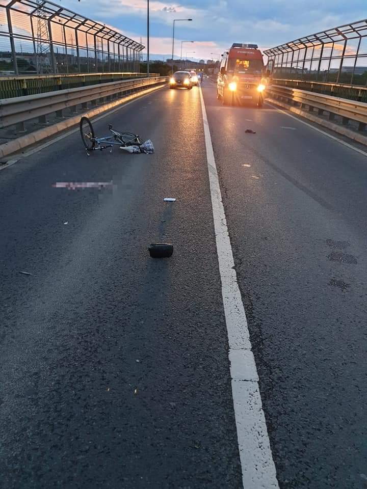 update foto biciclist mort la ieșire din sibiu spre agnita - a fost lovit de un bmw condus de o femeie fără permis