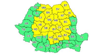 cod galben de ploi la sibiu - la munte va ninge