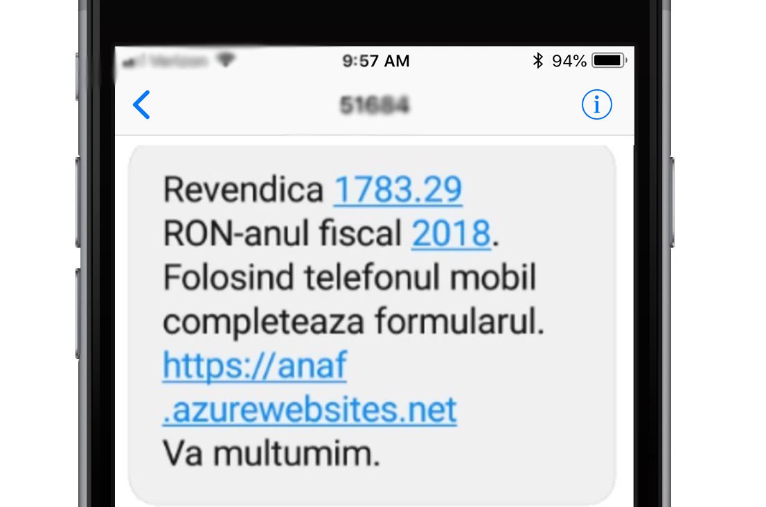 atenție: anaf nu va dă bani prin sms - e scam