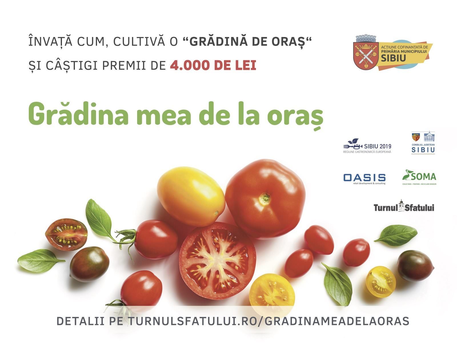 caravana „grădina mea de legume la oraș” împarte semințe de legume și plante sibienilor