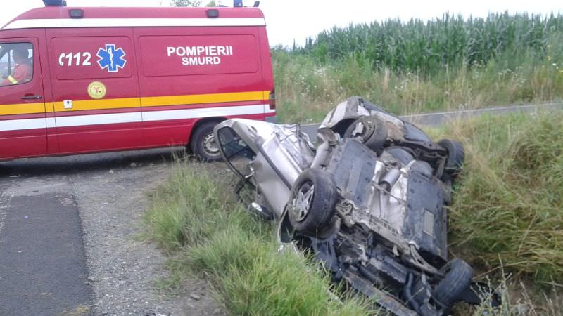 accident pe dn14 la granița dintre sibiu și mureș. o persoană rănită