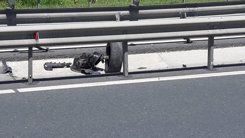video foto - accident pe autostrada sibiu - sebeș. totul din cauza vitezei