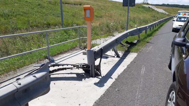 video foto - accident pe autostrada sibiu - sebeș. totul din cauza vitezei