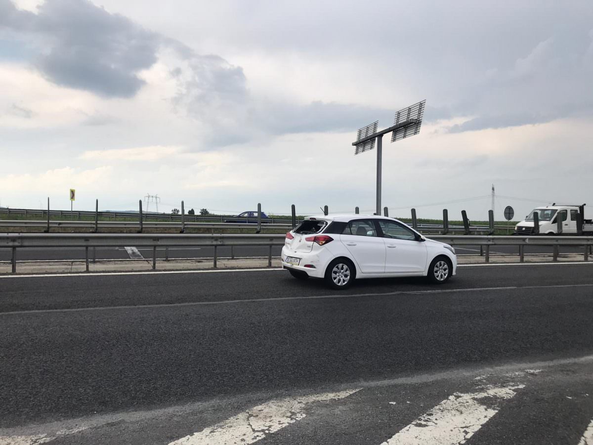 un carambol a blocat două ore un sens al autostrăzii a1 la sibiu