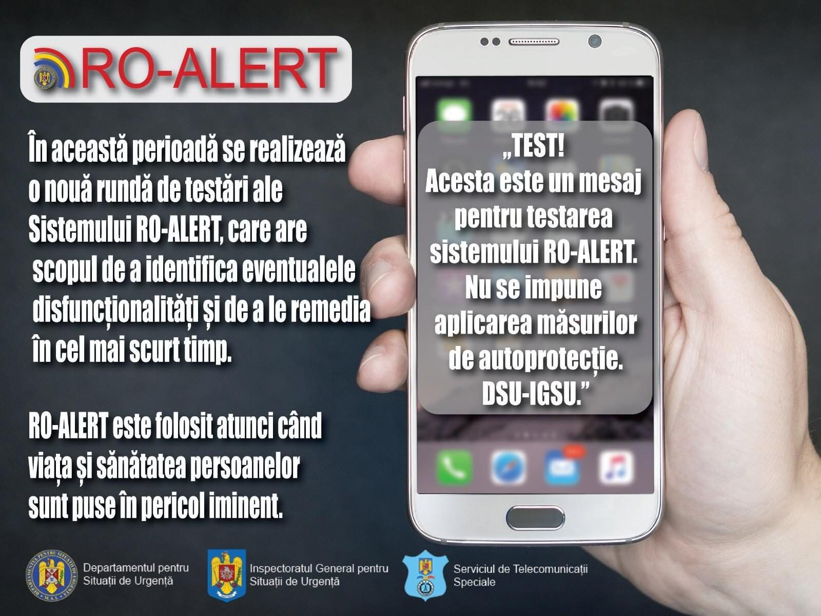 Sistemul RO-ALERT testat în județul Sibiu - Nu vă panicați