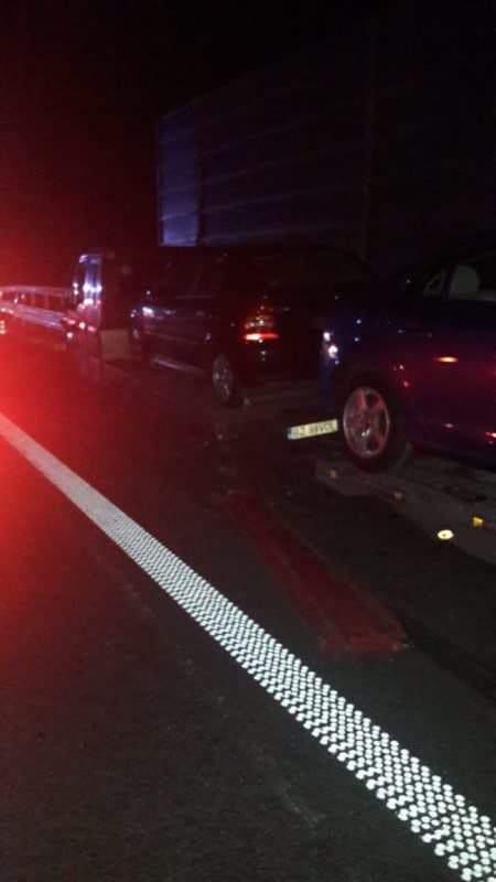 foto video accident mortal pe autostradă între deva și lugoj. doi oameni spulberați de un tir