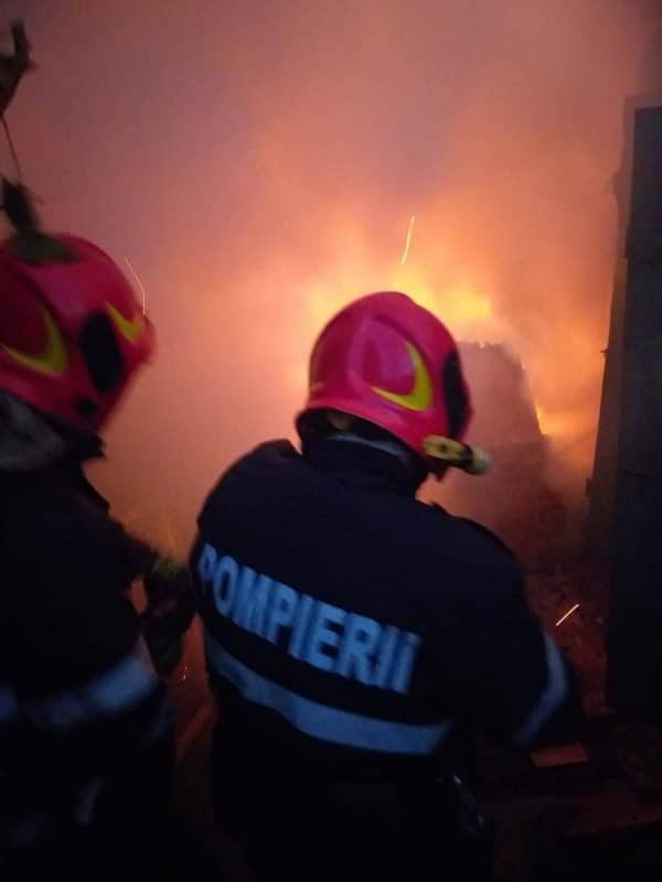 FOTO Incendiu la o anexă cu lemne pe strada Pinului din Sibiu