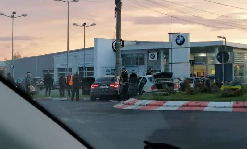 foto accident pe șoseaua alba iulia - trafic blocat în zonă