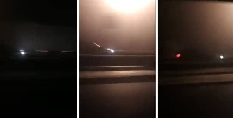 video șofer filmat cum merge noaptea pe contrasens pe autostrada sibiu - deva