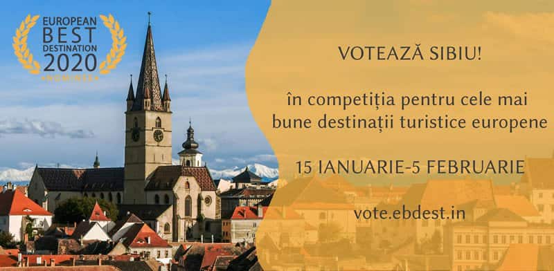 video sibiul poate câștiga titlul de "cea mai bună destinație turistică europeană" - mai sunt șase zile în care poți vota