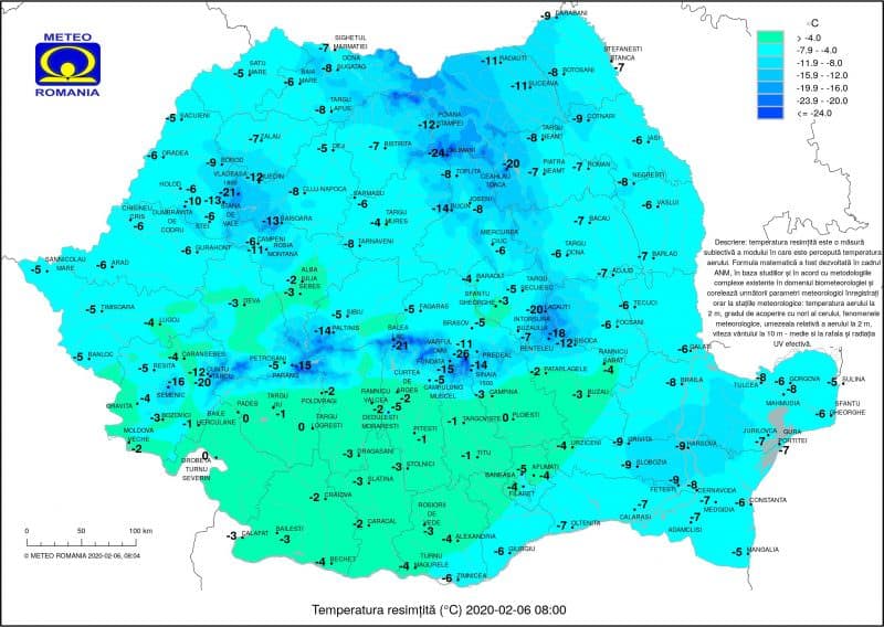 minus 21 de grade temperatura resimţită la bâlea lac - unul din cele mai friguroase locuri din românia