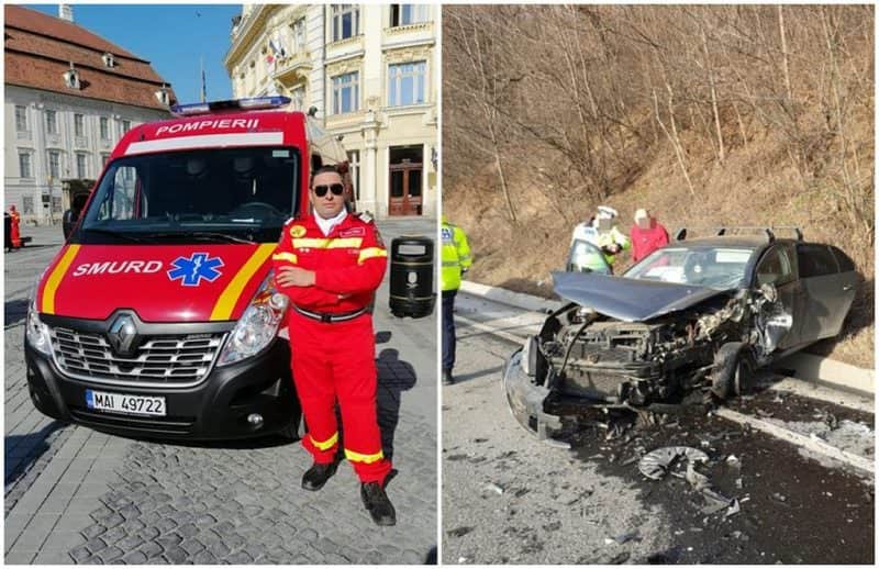 cinste lui - un pompier din sibiu a salvat vieți și în timpul liber - a intervenit la accidentul de ieri de la ruși