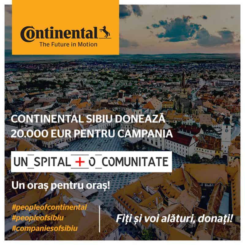continental sibiu donează 20.000 de euro în campania "un spital + o comunitate", inițiată de fundația comunitară sibiu