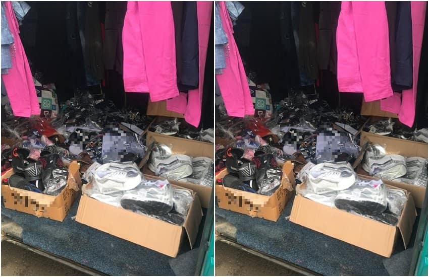 haine de vânzare la colț de stradă - sibiancă amendată de polițiști
