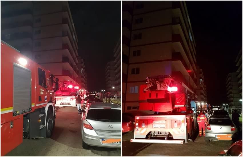 video foto: incendiu la magnolia - apartament în flăcări la etajul patru