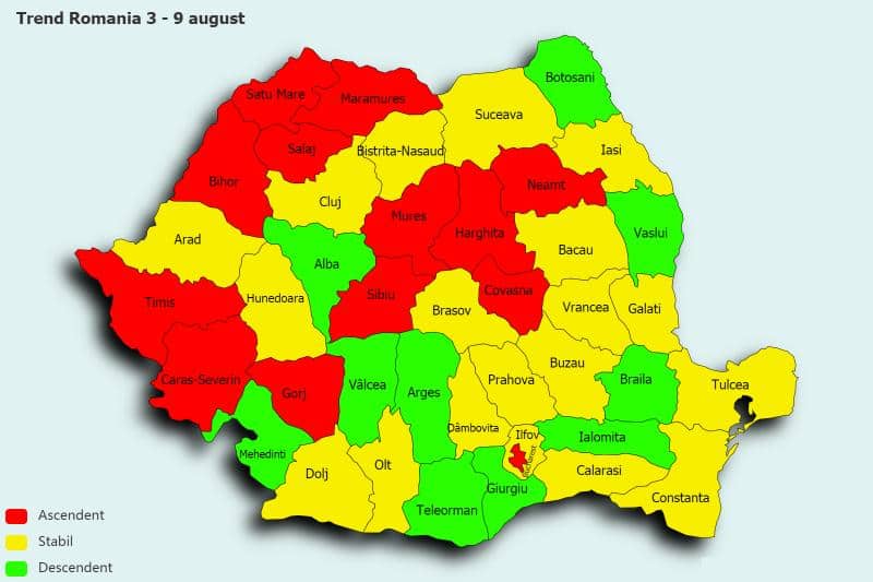 Numărul cazurilor de coronavirus în creștere în Sibiu și alte 12 județe