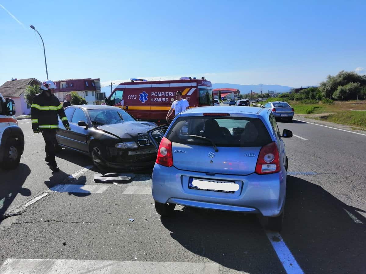 accident pe dn1 la șelimbăr - un om încarcerat