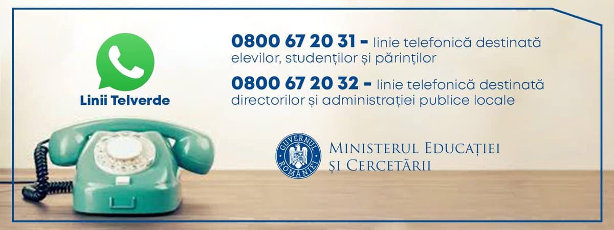 telverde pus la dispoziție de ministerul educației pentru informații despre noul an școlar