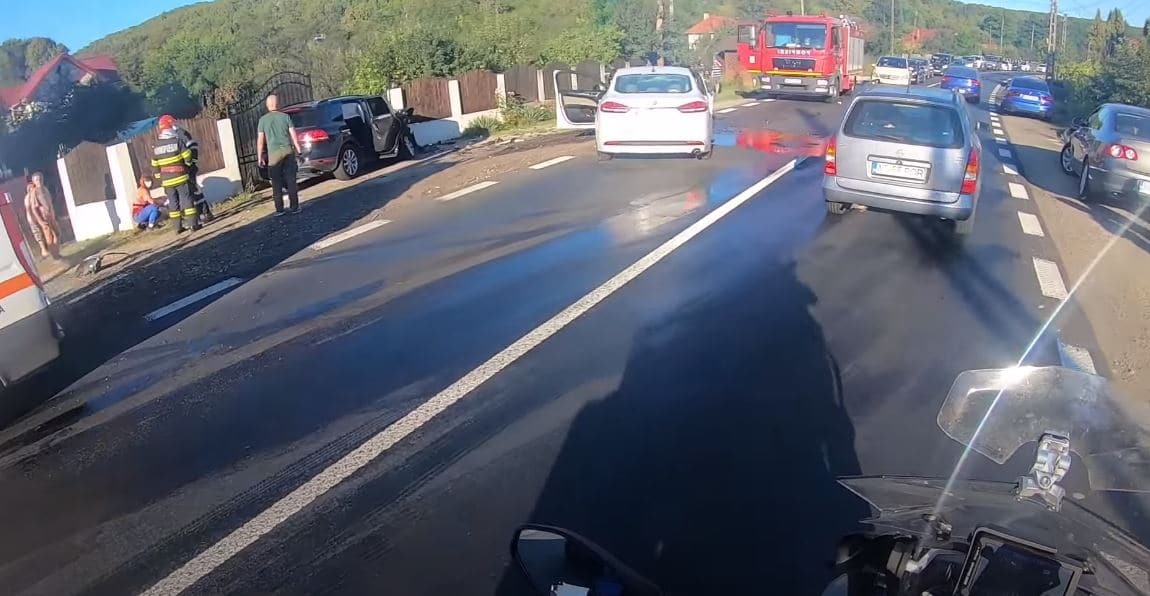 video accidentul ministrului bode, filmat de camera unui motociclist - a gonit pe contrasens sute de metri