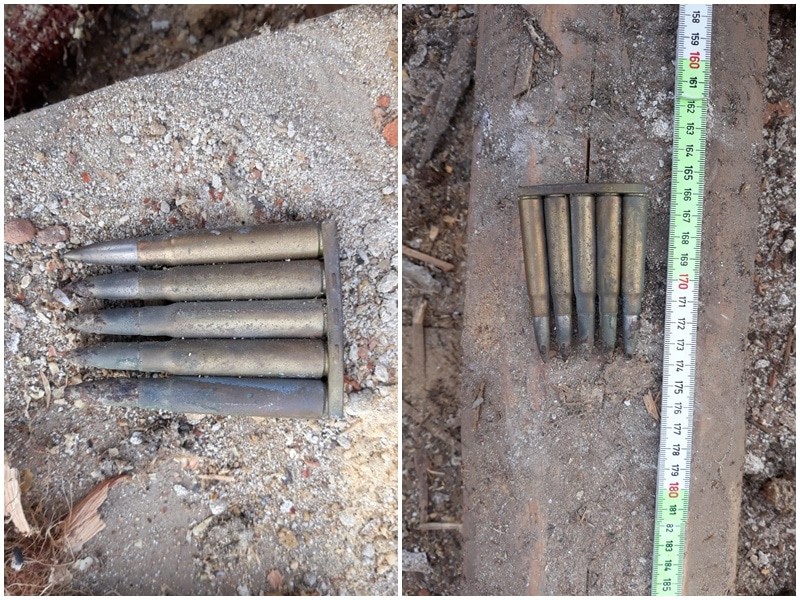 muniție de peste 80 de ani, găsită într-o curte din orlat