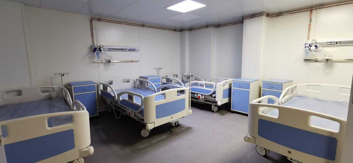 spitalul din containere din curtea județeanului, deschis pentru pacienții cu covid-19