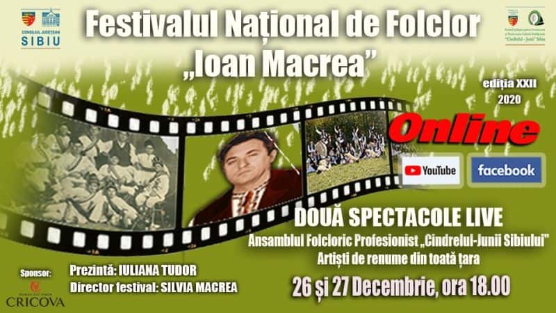 festivalul național de folclor „ioan macrea” se mută în online și pe tvr 1