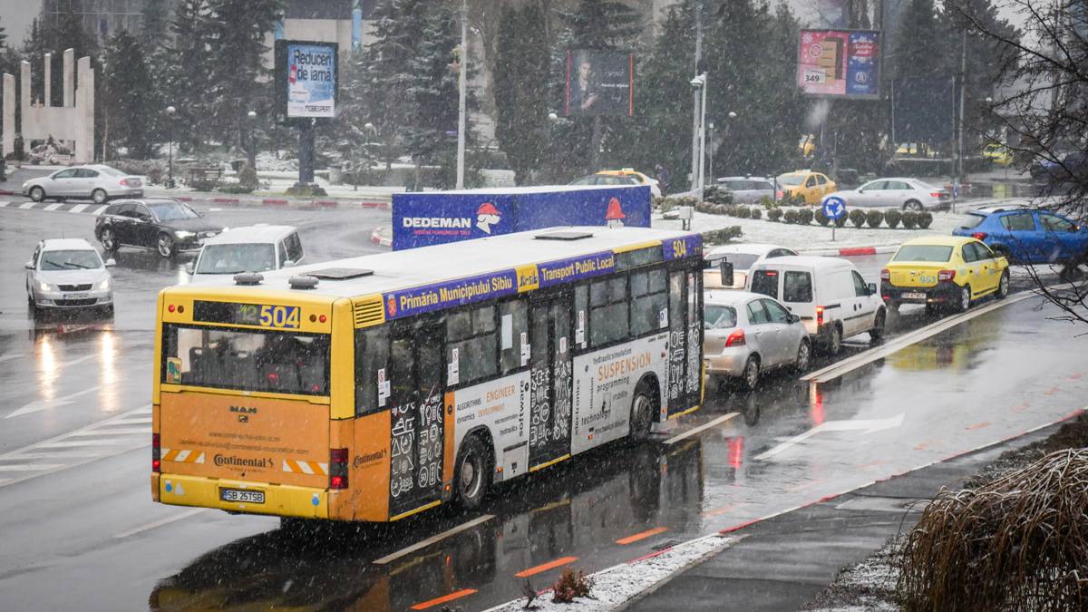 FOTO: Sibiul de poveste - Cum arată orașul după prima ninsoare din acest an