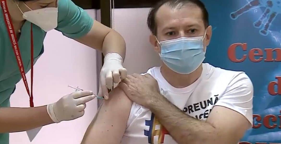 premierul cîțu s-a vaccinat anti-covid-19 sâmbătă