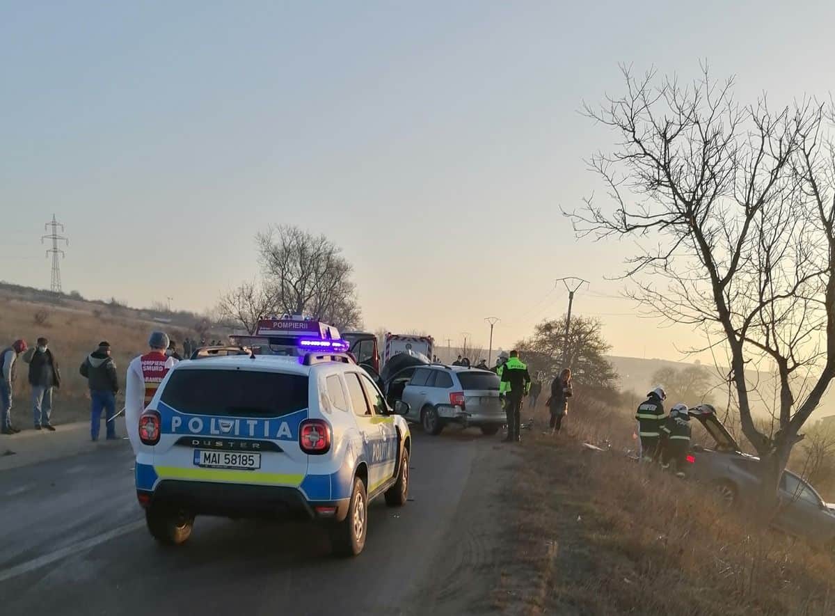 update carambol cu trei mașini în zona bavaria - două persoane rănite, unul din șoferi era băut
