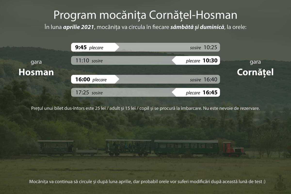 mocănița revine pe valea hârtibaciului de sâmbătă