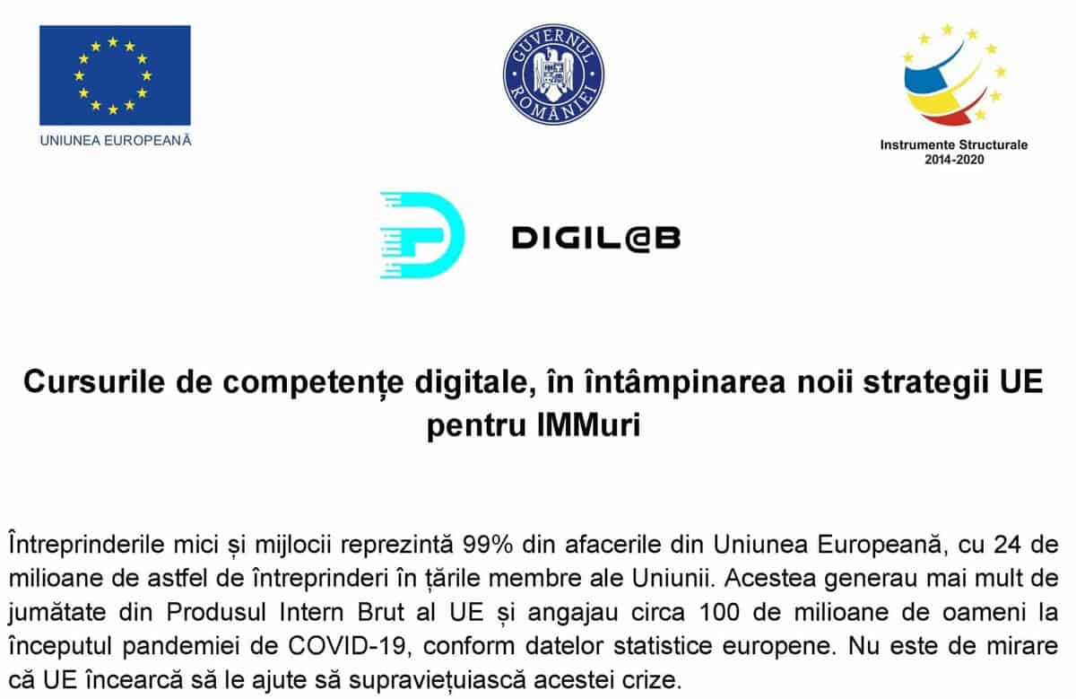 cursurile de competențe digitale, în întâmpinarea noii strategii ue pentru immuri