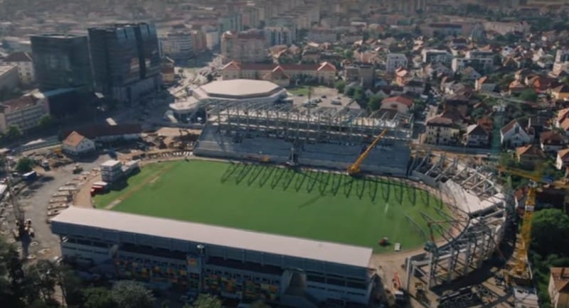 video imagini noi cu stadionul municipal - lucrările avansează vertiginos