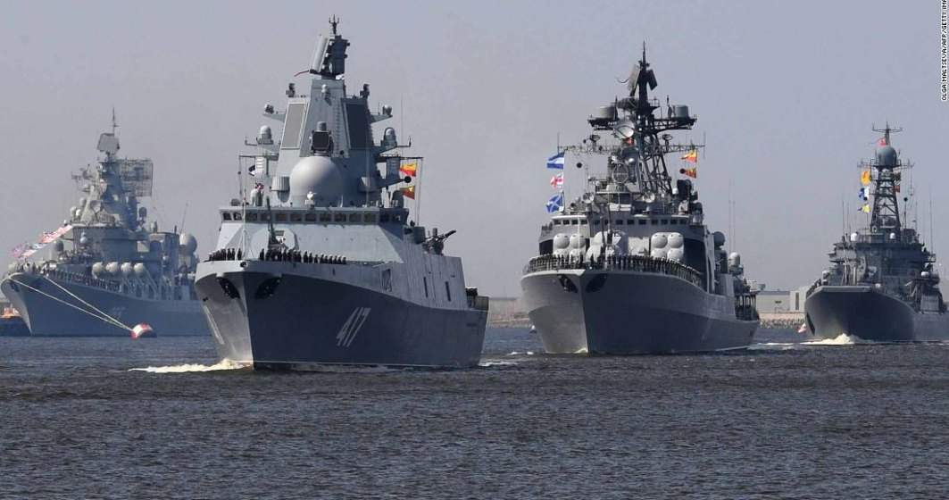 nave rusești, exerciții cu muniție reală în marea neagră