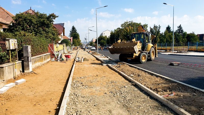 video foto - primul tronson din calea dumbrăvii, aproape finalizat - șoferii circulă deja pe el, deși nu s-a redeschis oficial