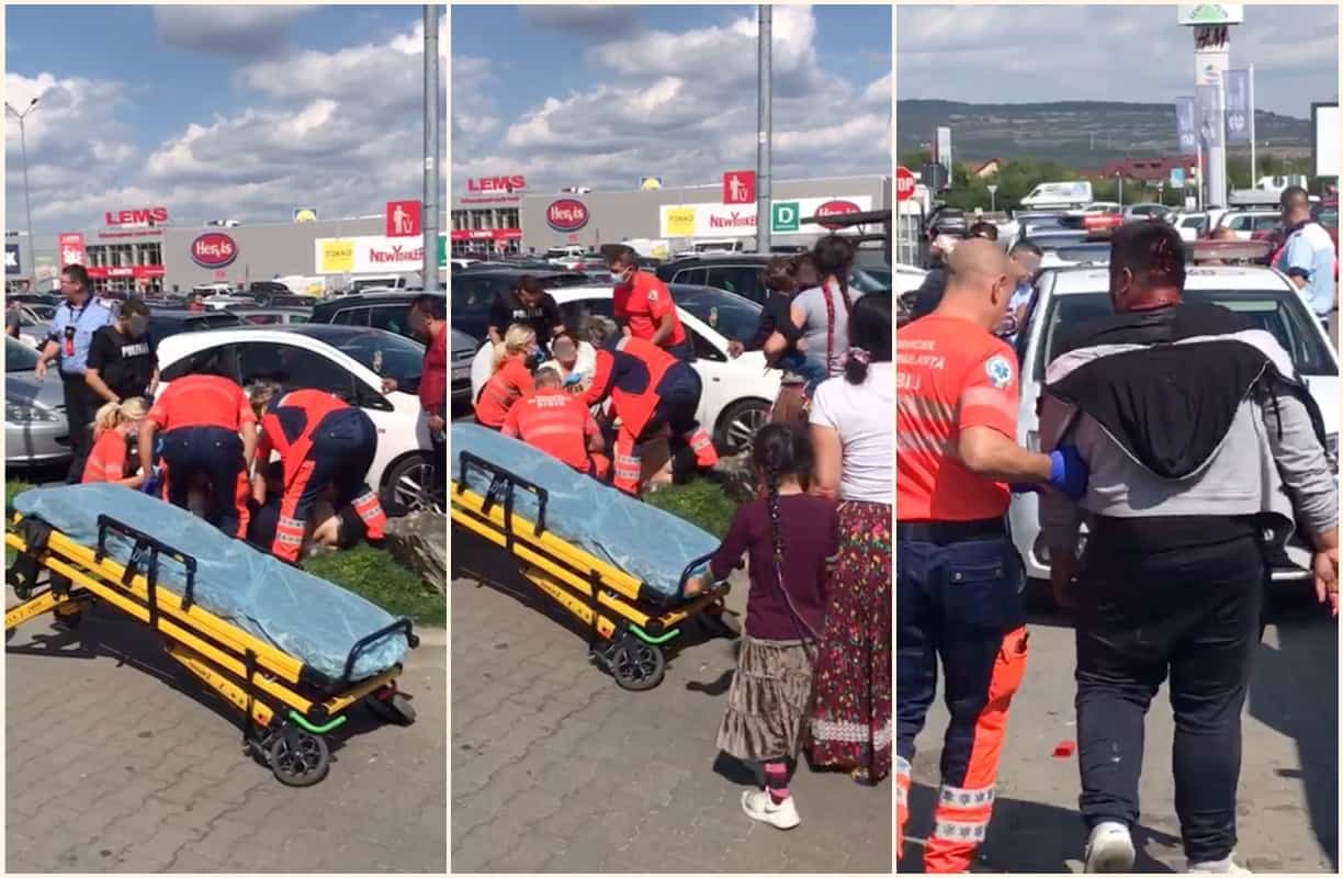 video: imagini noi cu scandalul romilor din parcarea shopping city sibiu - a fost măcel în toată regula