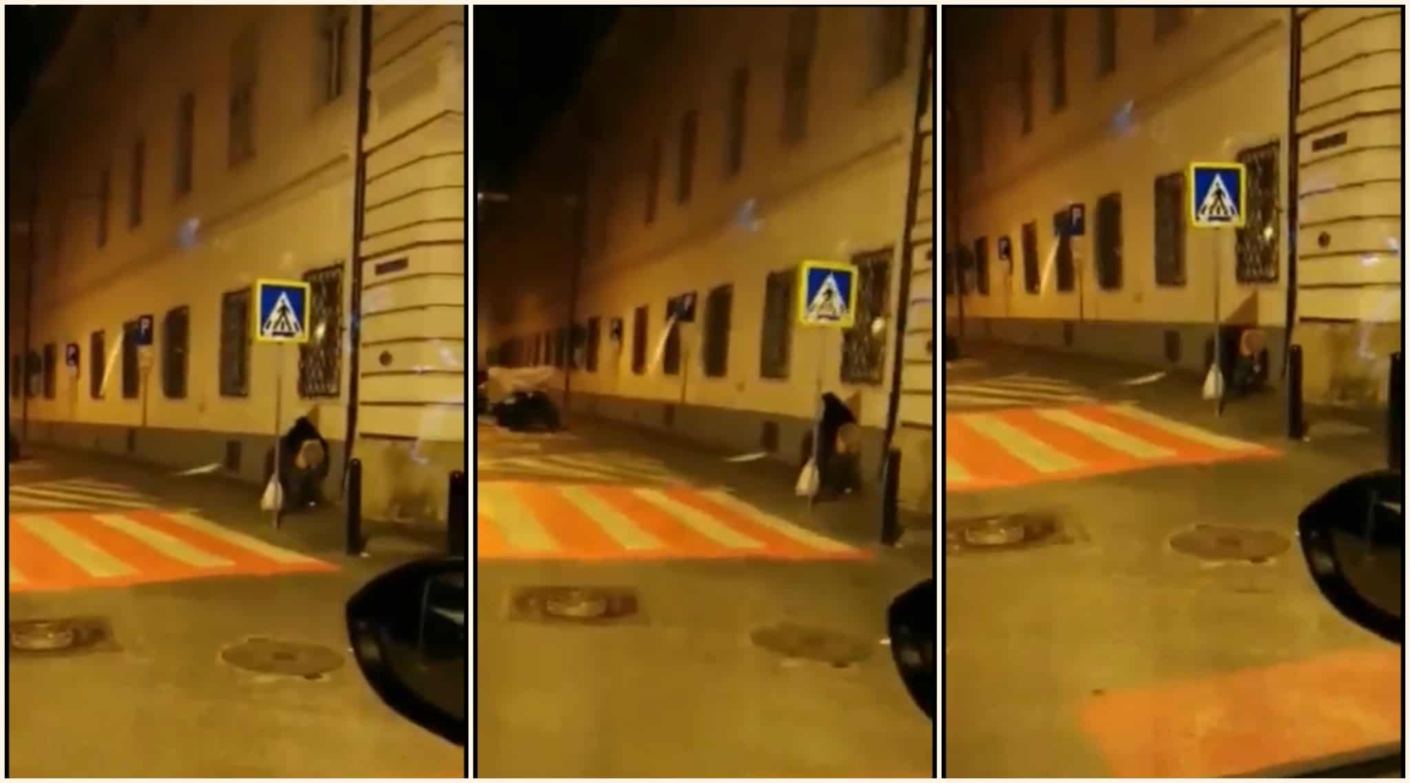 video: nesimțire fără margini - persoană filmată în timp ce își face nevoile în centrul sibiului