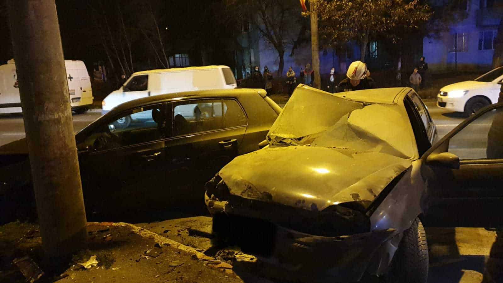 video foto: accident pe strada rahovei - impact violent între două mașini