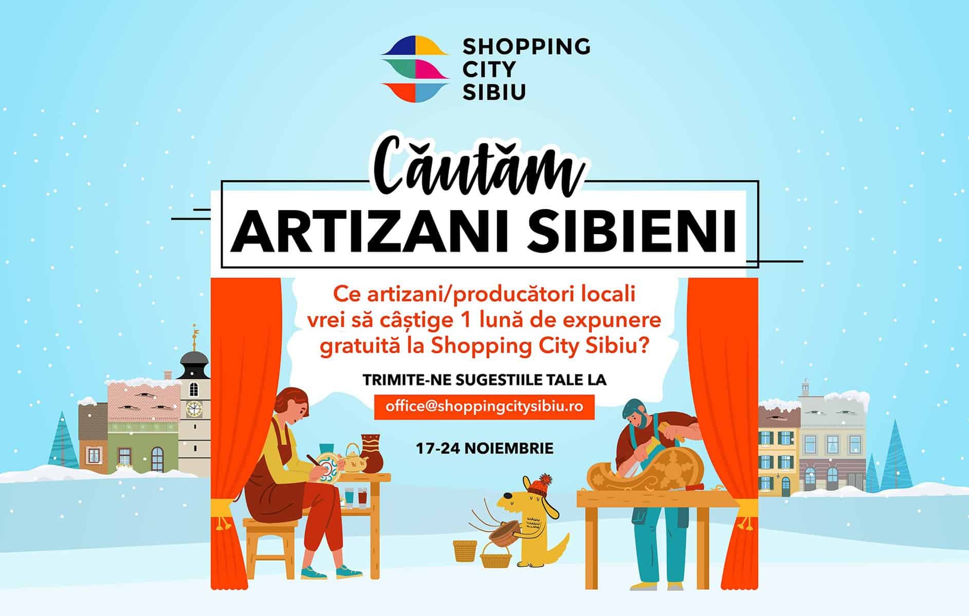 shopping city sibiu oferă gratuit spaţiu de vânzare pentru artizanii sibieni