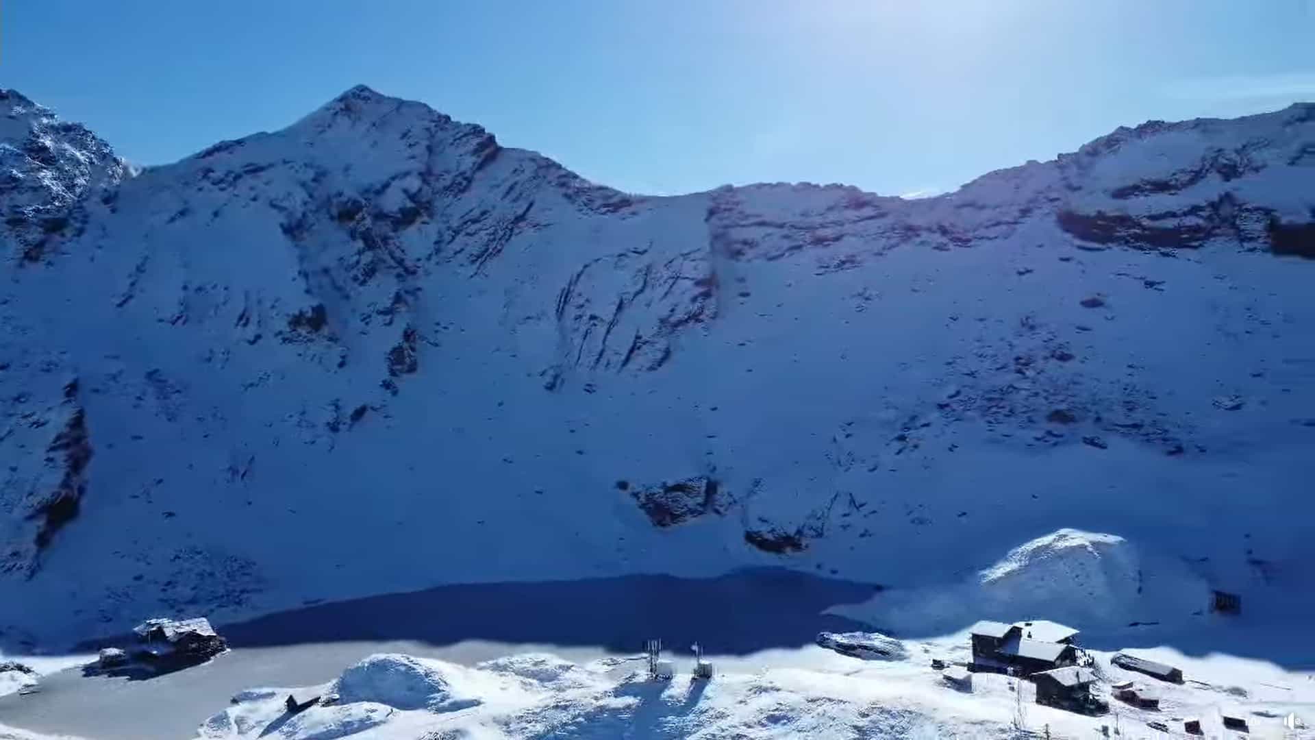 video a venit iarna în munţii făgăraş - strat de 15 centimetri la bâlea lac