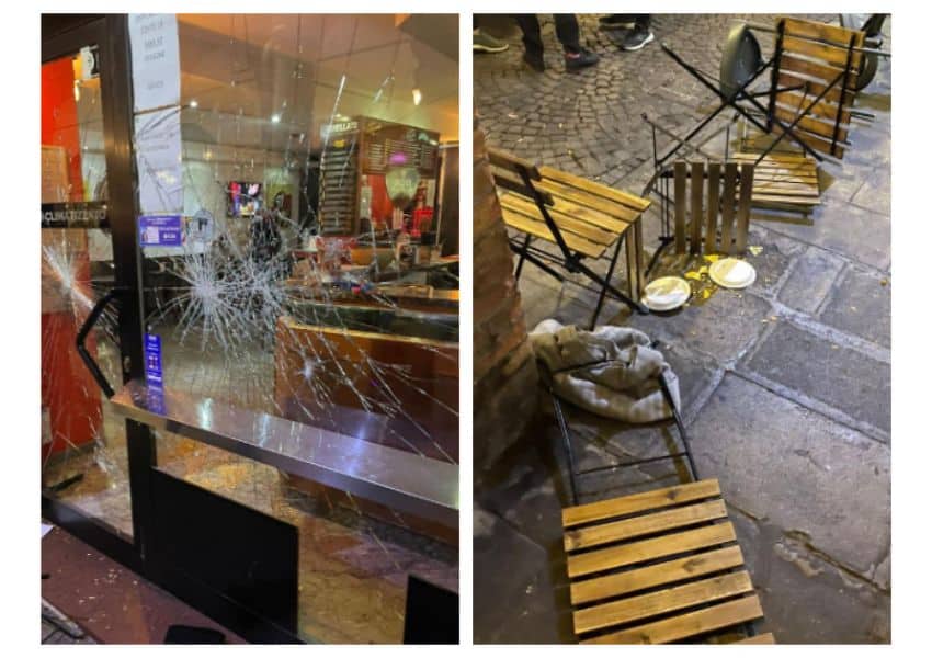 video - trei frați români au distrus un bar în italia și i-au bătut și pe angajați