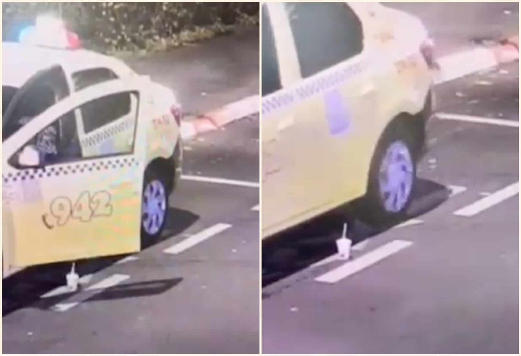 video: nesimțire cruntă - taximetrist surprins când aruncă gunoiul din mașină pe stradă în sibiu