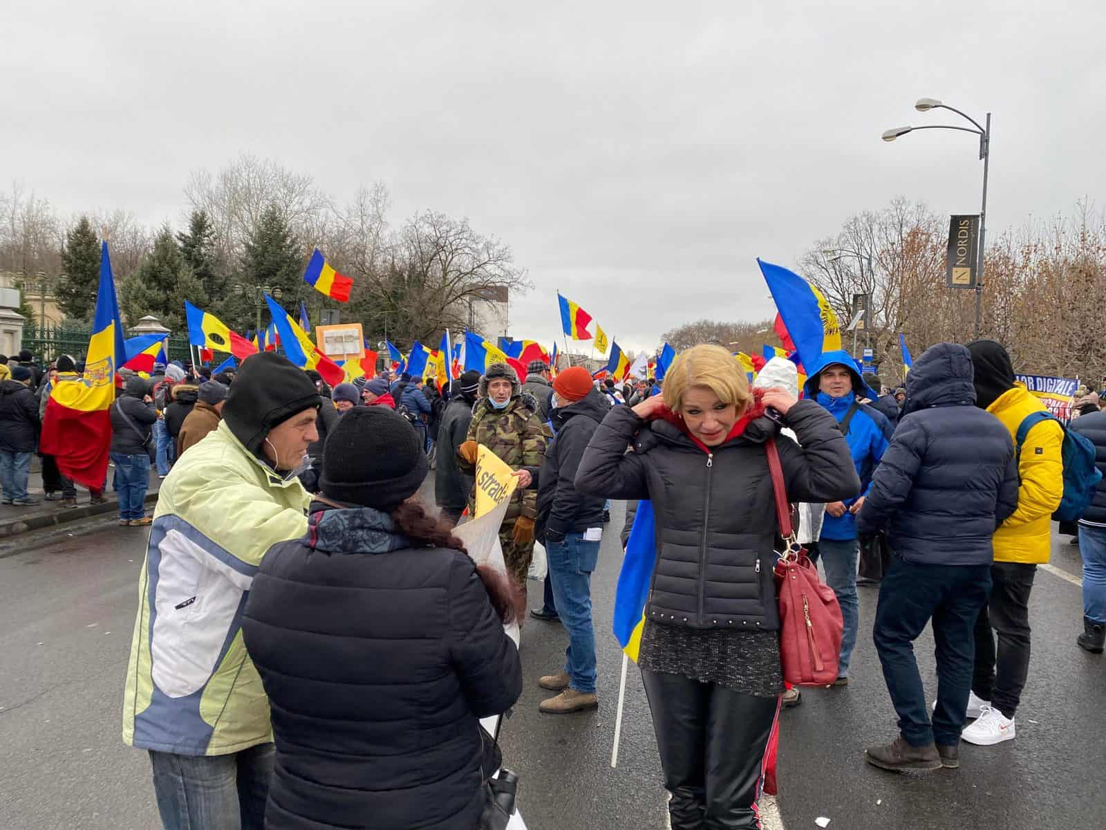 VIDEO - Protestatarii AUR au intrat în curtea Parlamentului şi vor să intre în Senat - Jandarmii intervin ca să îi împiedice