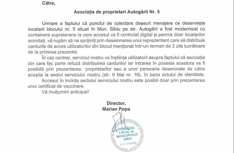 acuzații de la președintele unei asociații de proprietari din sibiu - ”primăria ne șantajează să facem lucruri care nu sunt prevăzute în lege”