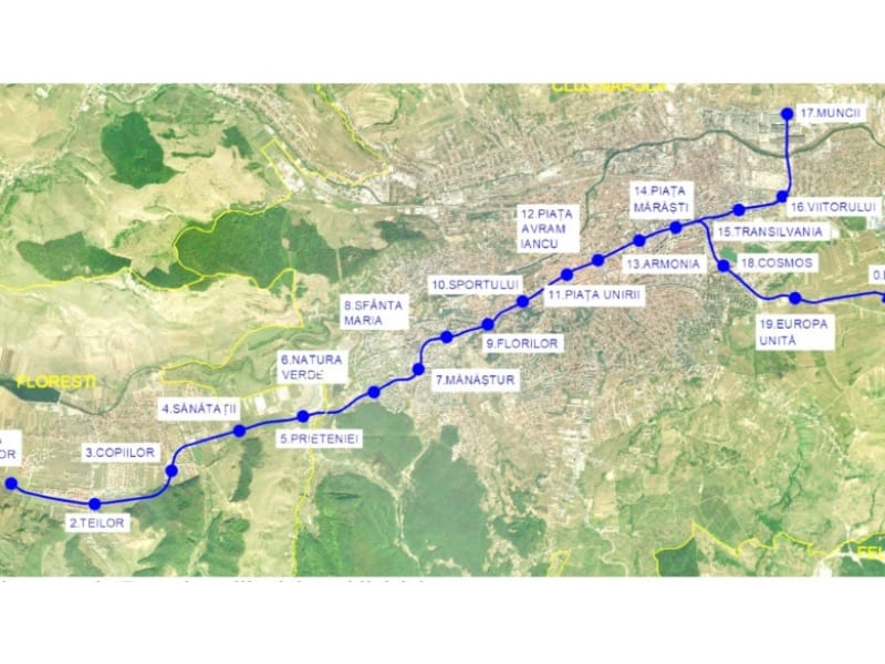 este oficial - clujul va avea metrou cu 19 stații și traseu de 21 kilometri