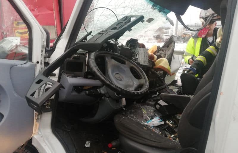 foto accident grav pe dn6 - un mort și șase răniți